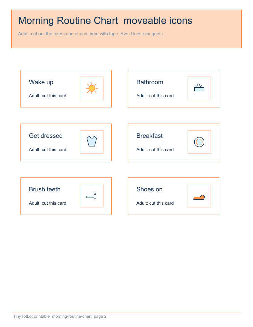 Morning Routine Chart — actual PDF page 2 of 2